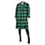 Balenciaga Green and black check coat - size UK 6 Polyamide  ref.1211762