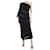 Autre Marque Black one-shoulder lace dress - size L Cotton  ref.1211797