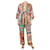 Etro Multicoloured floral embroidered set with belt - size UK 8 Multiple colors Silk  ref.1211800