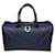 Bolsa de viagem vintage Christian Dior Azul marinho Couro  ref.1211895