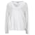 Tommy Hilfiger Suéter feminino de malha canelada com decote em V Branco Algodão  ref.1211907