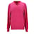 Suéter masculino Tommy Hilfiger de algodão e seda com decote em V em algodão rosa  ref.1211934