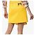 Minifalda Prada de crepé amarillo con cinturón - vista 5