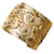 VINTAGE ▾ 1970è Chanel 24Bracciale rigido con logo CC in metallo placcato oro K Gold hardware Placcato in oro  ref.1211972