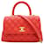 Chanel Coco Handle Red Leather  ref.1212375