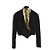 Thierry Mugler 1989 Giacca Atlantes Nero Oro FR36