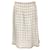 Autre Marque Chanel beige / ivory 2008 Houndstooth Tweed Skirt Silk  ref.1212679