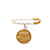 Broche de disfraz con medallón CC de Chanel dorado Oro amarillo  ref.1212725