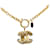 Collier pendentif CC Chanel doré Or jaune  ref.1212727