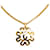 Goldfarbene Halskette mit Chanel-CC-Anhänger Golden Gelbes Gold  ref.1212728