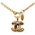 Goldfarbene Halskette mit Chanel-CC-Anhänger Golden Gelbes Gold  ref.1212729