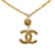 Goldfarbene Halskette mit Chanel-CC-Anhänger Golden Gelbes Gold  ref.1212730