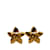 Clipe estrela Chanel CC dourado em brincos Banhado a ouro  ref.1212731