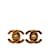 Pendientes de clip Chanel CC Turn Lock dorados Chapado en oro  ref.1212736