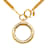 Collana con pendente con lente d'ingrandimento a catena placcata oro Chanel in oro D'oro Vetro  ref.1212740