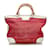 Red Gucci Medium Raffia Bamboo Shopper Tote Leather  ref.1212778