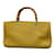 Gelbe mittelgroße Bambus-Shopper-Umhängetasche von Gucci Leder  ref.1212982