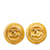 Gold Chanel CC Clip On Earrings Golden Gold-plated  ref.1212997