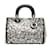 Silver Dior Mini Embellished Diorissimo Handbag Silvery Leather  ref.1213012