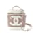 Vanity Trousse de toilette en tweed filigrane Chanel CC blanche Cuir  ref.1213027