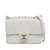 Bolsa Chanel média chique com pérolas de pele de cordeiro branca Branco Couro  ref.1213030
