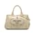 Bolso satchel de lona con logo Prada Canapa blanco Lienzo  ref.1213047