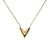 Gold Louis Vuitton Essential V Necklace Golden Yellow gold  ref.1213075