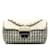 Beige Chanel Tweed-Umhängetasche mit Klappe Leder  ref.1213089