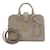 Gray Saint Laurent Baby Monogram Cabas Satchel Leather  ref.1213113