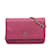 Wallet On Chain Rosa Chanel CC gesteppte Lammleder-Geldbörse mit Ketten-Umhängetasche Pink  ref.1213196