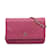 Wallet On Chain Carteira Chanel CC acolchoada de pele de cordeiro rosa em bolsa crossbody com corrente Couro  ref.1213196