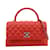 Red Chanel Small Caviar Coco Handle Bag Satchel Leather  ref.1213230