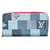 Zippy Cartera larga con cremallera y patchwork de mezclilla con monograma de Louis Vuitton azul Lienzo  ref.1213282