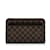 Brown Louis Vuitton Damier Ebene Saint Louis Pochette Clutch Bag Cuir Marron  ref.1213314