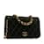 Bolso con solapa de cuero acolchado Chanel CC negro  ref.1213328