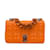 Orange Burberry Kleine Schultertasche „Lola“ aus Harz mit Kette Leder  ref.1213422
