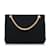 Bolsa de ombro Chanel clássica em tweed preta Preto  ref.1213527