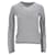 Tommy Hilfiger Womens Contrast Piping Jumper in Grey Cotton  ref.1213714
