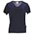 Tommy Hilfiger Damen-T-Shirt mit entspannter Passform und V-Ausschnitt Marineblau Lyocell  ref.1213729