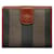 Fendi Pequin Stripe Bifold Wallet Brown Cloth  ref.1213780