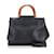 Gucci Nappa Bamboo Nymphaea Top Handle Bag  453766 Black Leather  ref.1213909