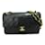 Borsa a tracolla in pelle Chanel piccola con patta classica foderata in discrete condizioni Nero  ref.1213983