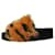 Céline Orange leopard print sandals - size EU 37  ref.1214009