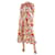 Autre Marque Robe fleurie ceinturée rouge - taille UK 8 Coton  ref.1214023