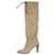 Gucci Brown monogram knee high boots - size EU 37 Leather  ref.1214024
