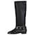 Chanel Black knee high boots with CC charms - size EU 37 Leather  ref.1214037