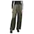 Aspesi Khaki satin trousers - size UK 10 Green Viscose  ref.1214048