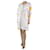 Autre Marque White lace-trimmed dress - size S/M Cotton  ref.1214128