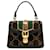 Bolso satchel Sylvie de terciopelo mini GG marrón de Gucci Castaño Marrón oscuro Cuero Becerro Paño  ref.1214210