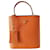 Prada Panier-Tasche aus orangefarbenem Saffiano-Leder  ref.1214346